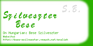 szilveszter bese business card